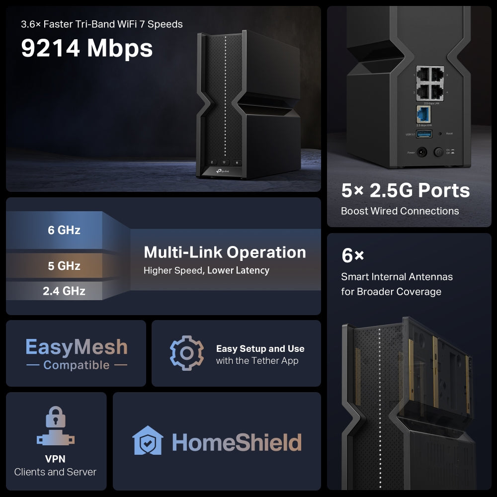 TP-LINK Router ARCHER BE550 / Archer BE550 Black