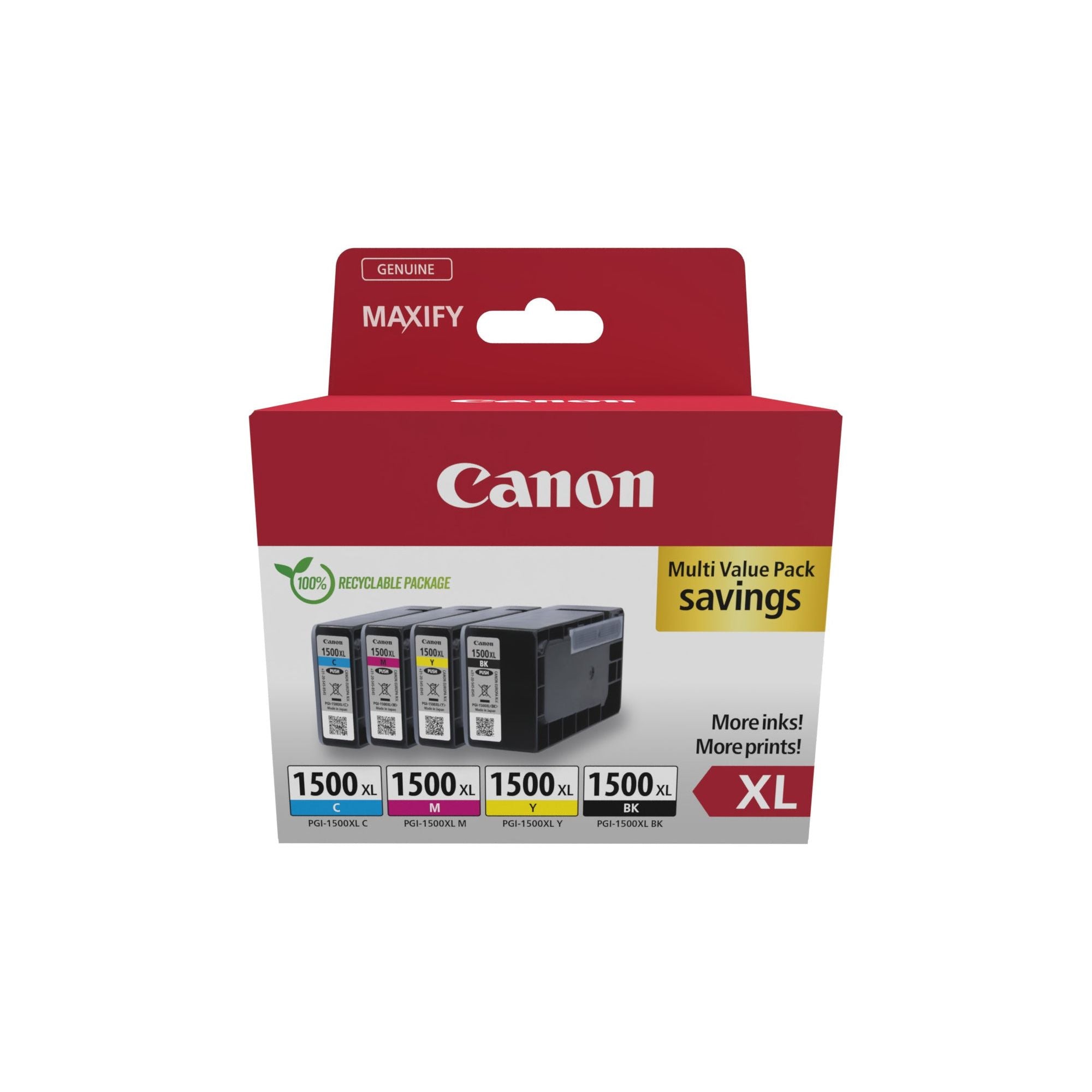 Canon 9182B010 ink cartridge 4 pc(s) Original High (XL) Prentar svart, blátt, rautt, gult