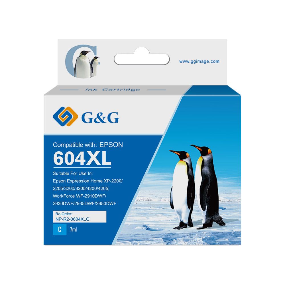 G&G Ninestar samheitahylki:  Epson 604XL / C13T10H24010 Blátt