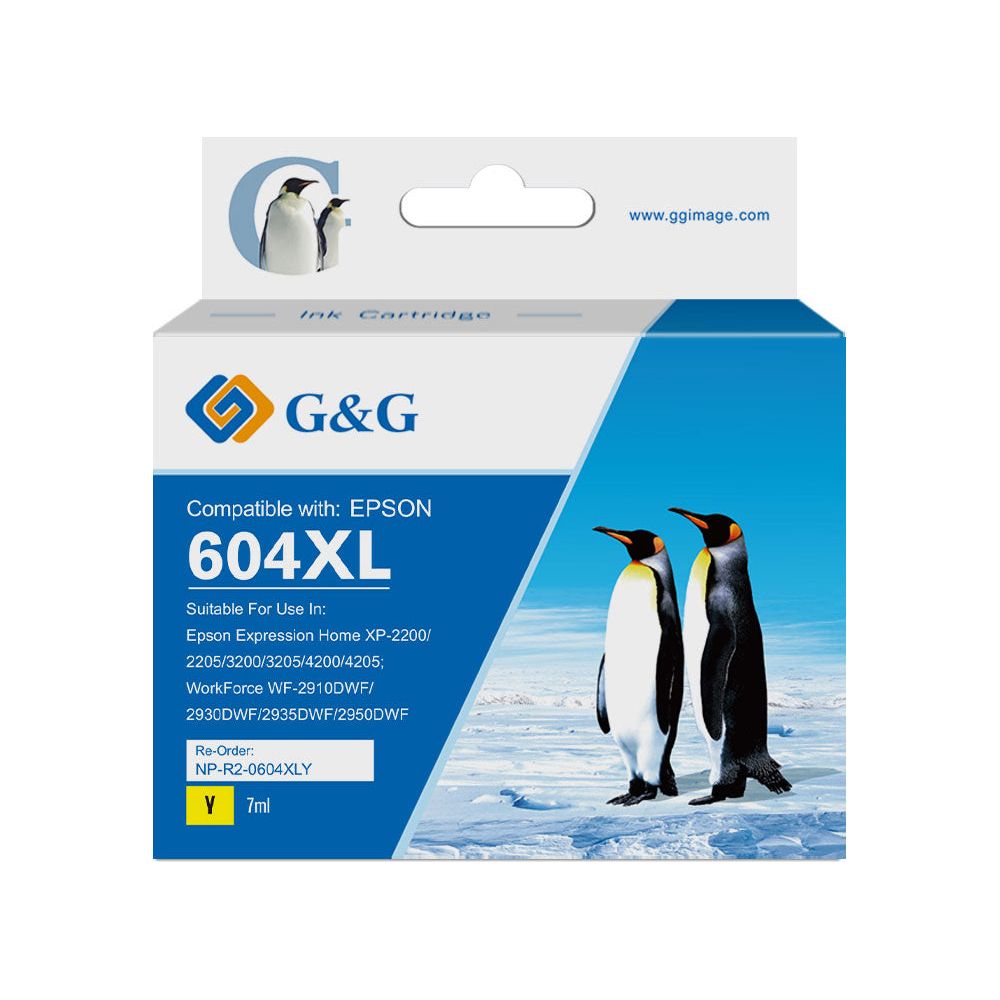 G&G Ninestar samheitahylki:  Epson 604XL / C13T10H44010 Gult