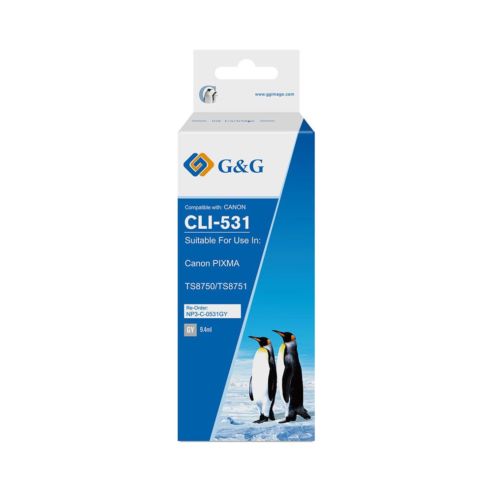 G&G Ninestar samheitahylki:  Canon CLI-531 - Grátt