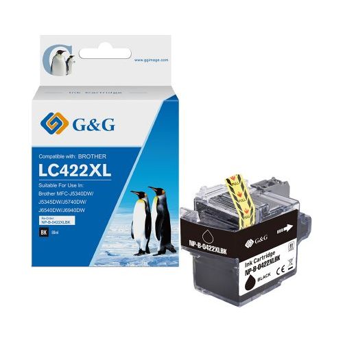 G&G Ninestar samheitahylki:  Brother LC-422XLBK Svart