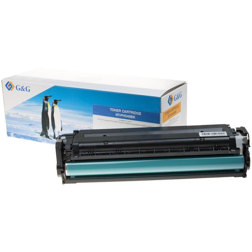 G&G Ninestar Universal samheitahylki:  HP 125A/ 128A/ 131X/ CB540A/ CE320A/ CF210X/ Canon 716K/ 731K Svart