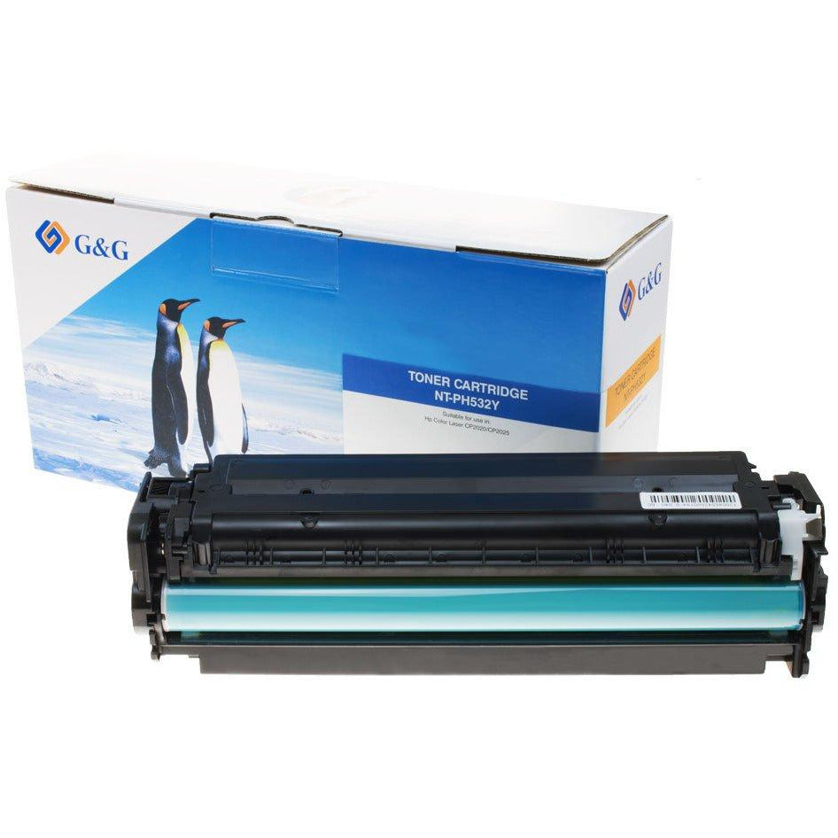 G&G Ninestar samheitahylki: HP 304A/ CC532A / CE412A/ CF382A / Canon 718Y Gult
