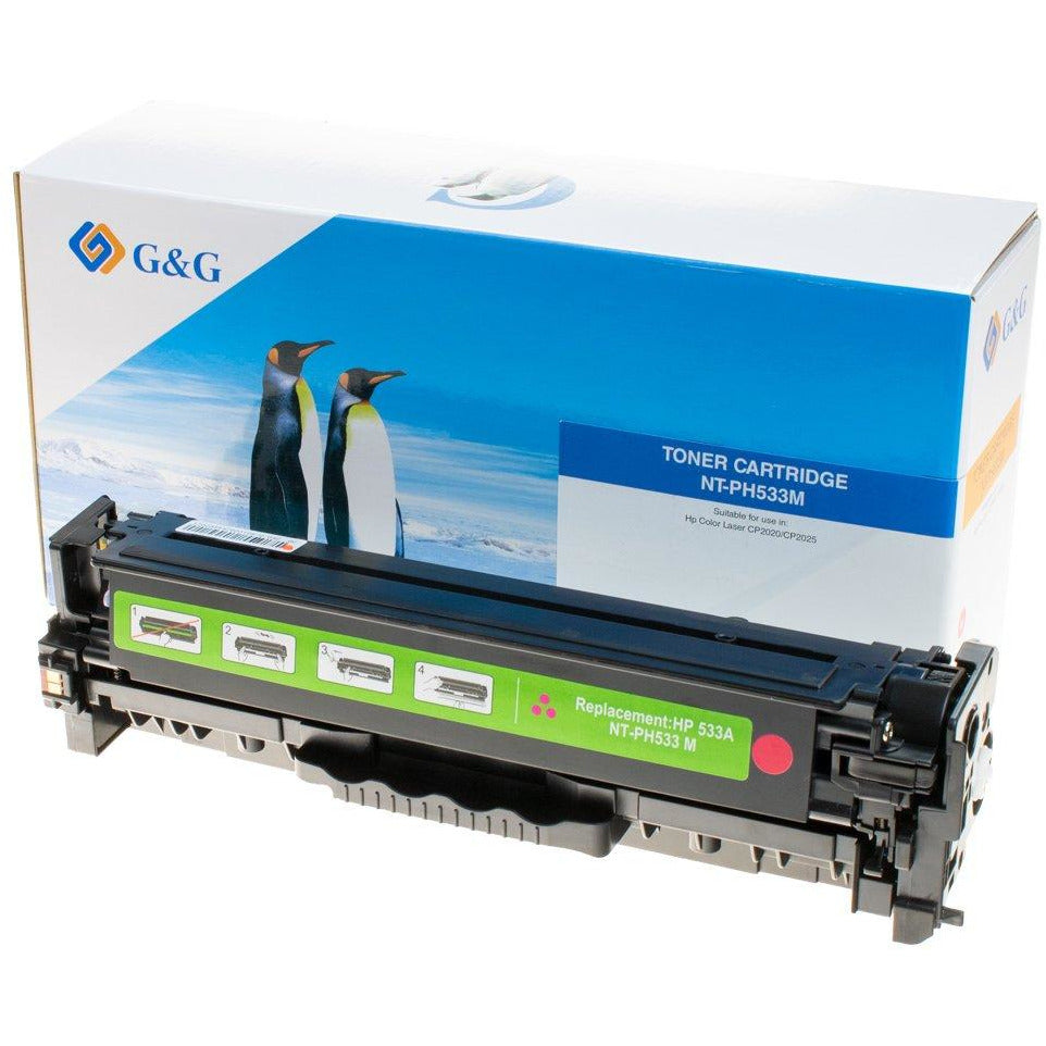 G&G Ninestar samheitahylki: HP 304A/ CC533A/ CE413A / CF383A / Canon 718M Rautt