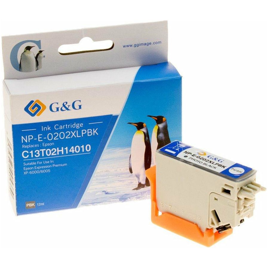 G&G Ninestar samheitahylki:  Epson 202XL / C13T02H14010 Photo-Svart