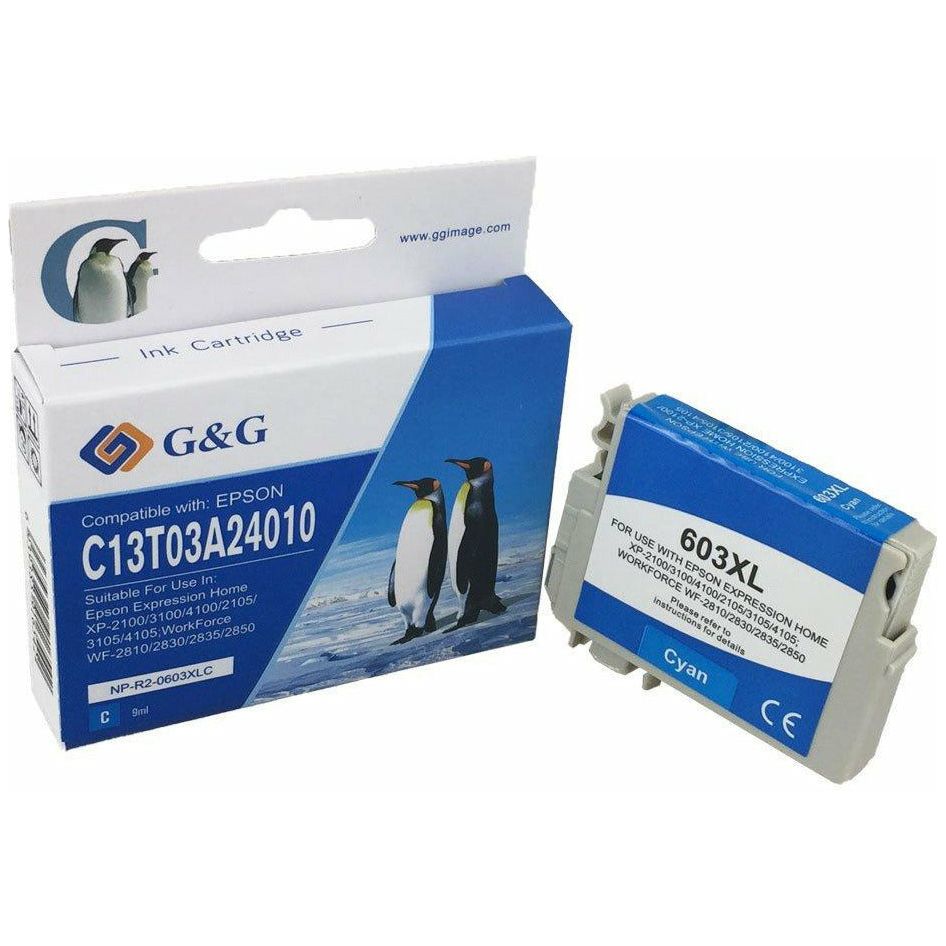 G&G Ninestar samheitahylki:  Epson 603XL/ C13T03A24010 Blátt