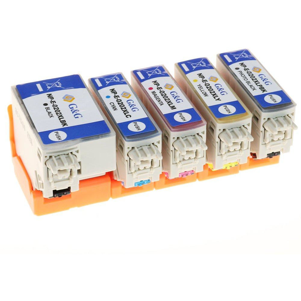 G&G Ninestar samheitahylki:  Epson 202XL / C13T02G74010 Blátt, Rautt, Gult, Svart