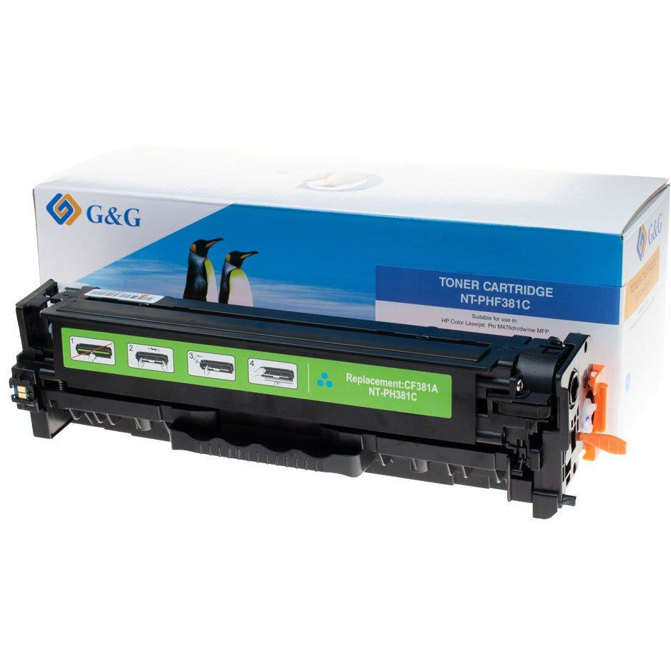 G&G Ninestar samheitahylki: HP 312A/ CF381A Blátt