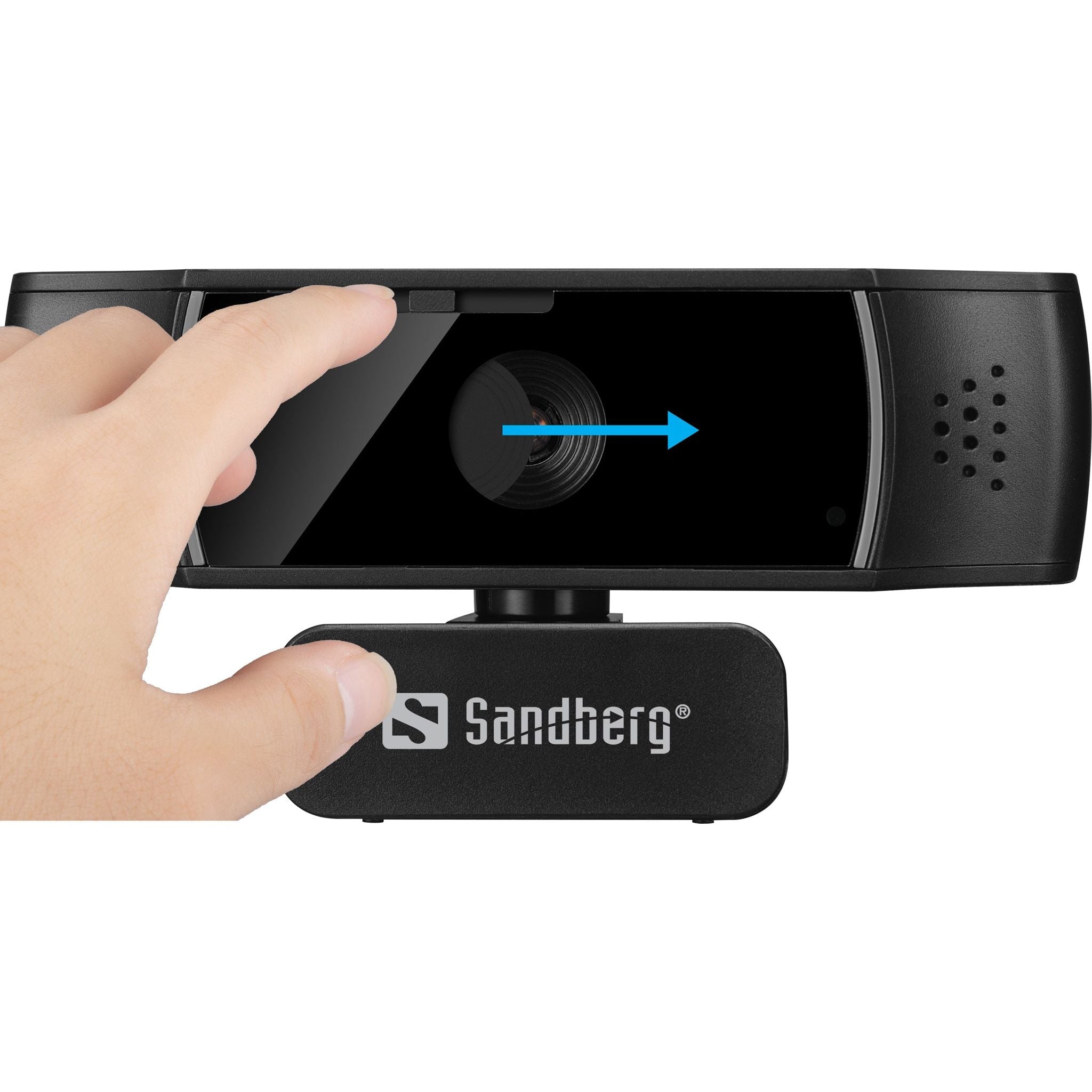 Sandberg USB vefmyndavél Autofocus DualMic, Black