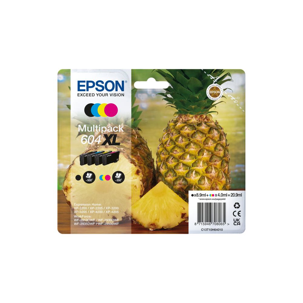 Epson 604XL ink cartridge 4 pc(s) Original High (XL) Yield Black, Cyan, Magenta, Yellow
