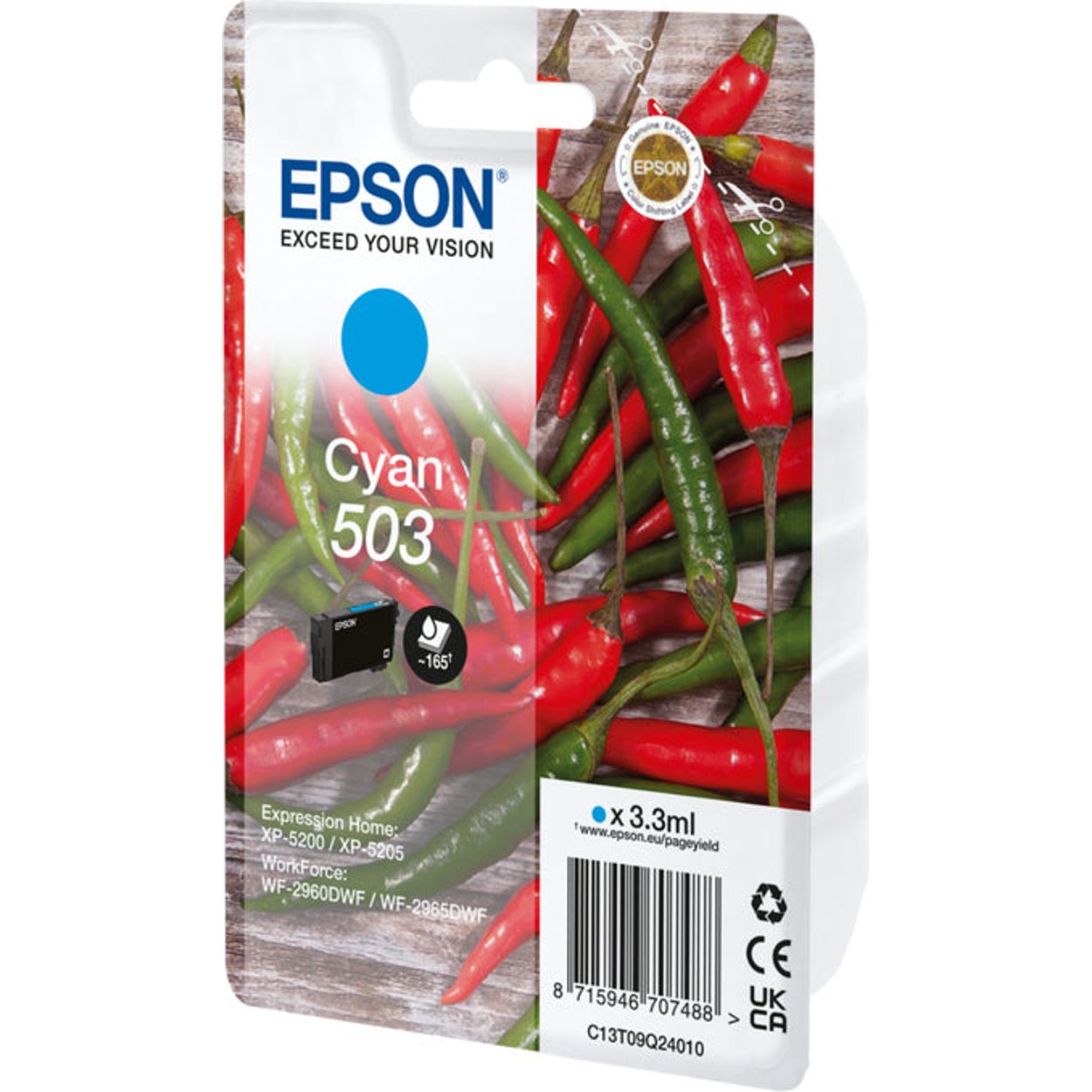 EPSON 503 blekhylki blátt C13T09Q24010 Epson XP-5200
