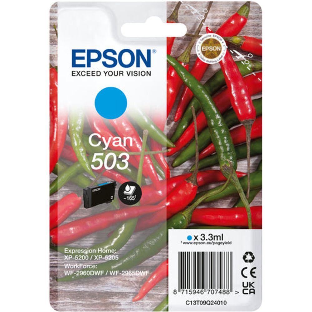 EPSON 503 blekhylki blátt C13T09Q24010 Epson XP-5200