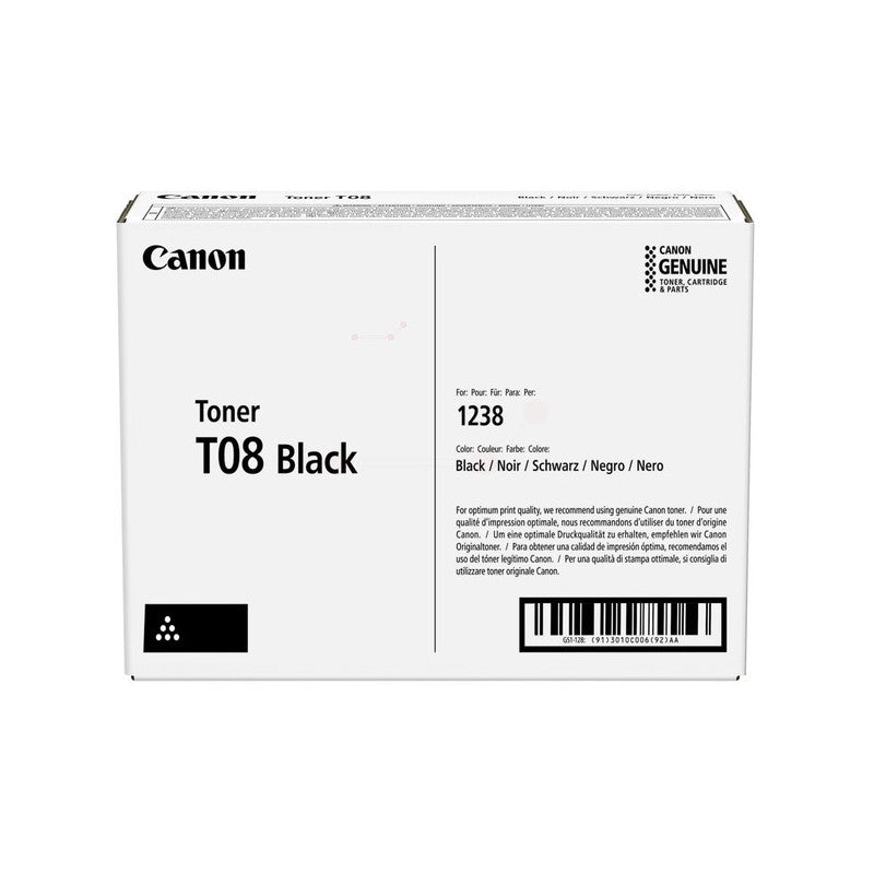 Canon T08 (Prentar: 11,000 síður) svart dufthylki