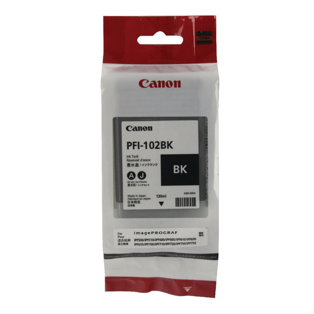 Canon PFI-102BK (Volume: 130ml) svart blekhylki