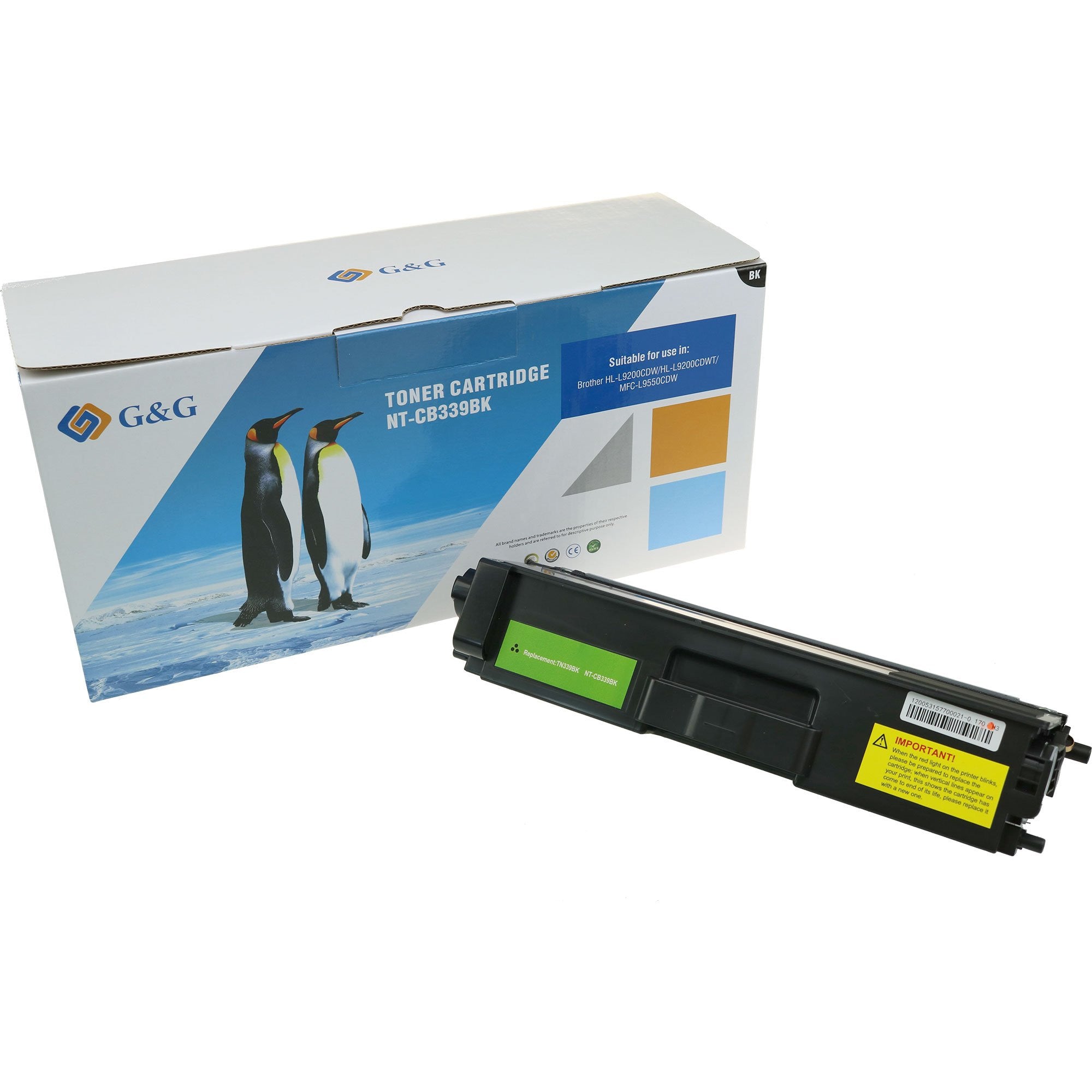 G&G Ninestar samheitahylki: Brother TN-900BK Svart