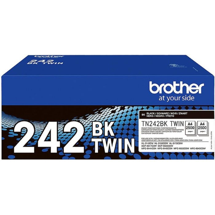 Brother TN-242BKTWIN (Prentar: 2 x 2,500 síður) svart dufthylki - Twin Pack