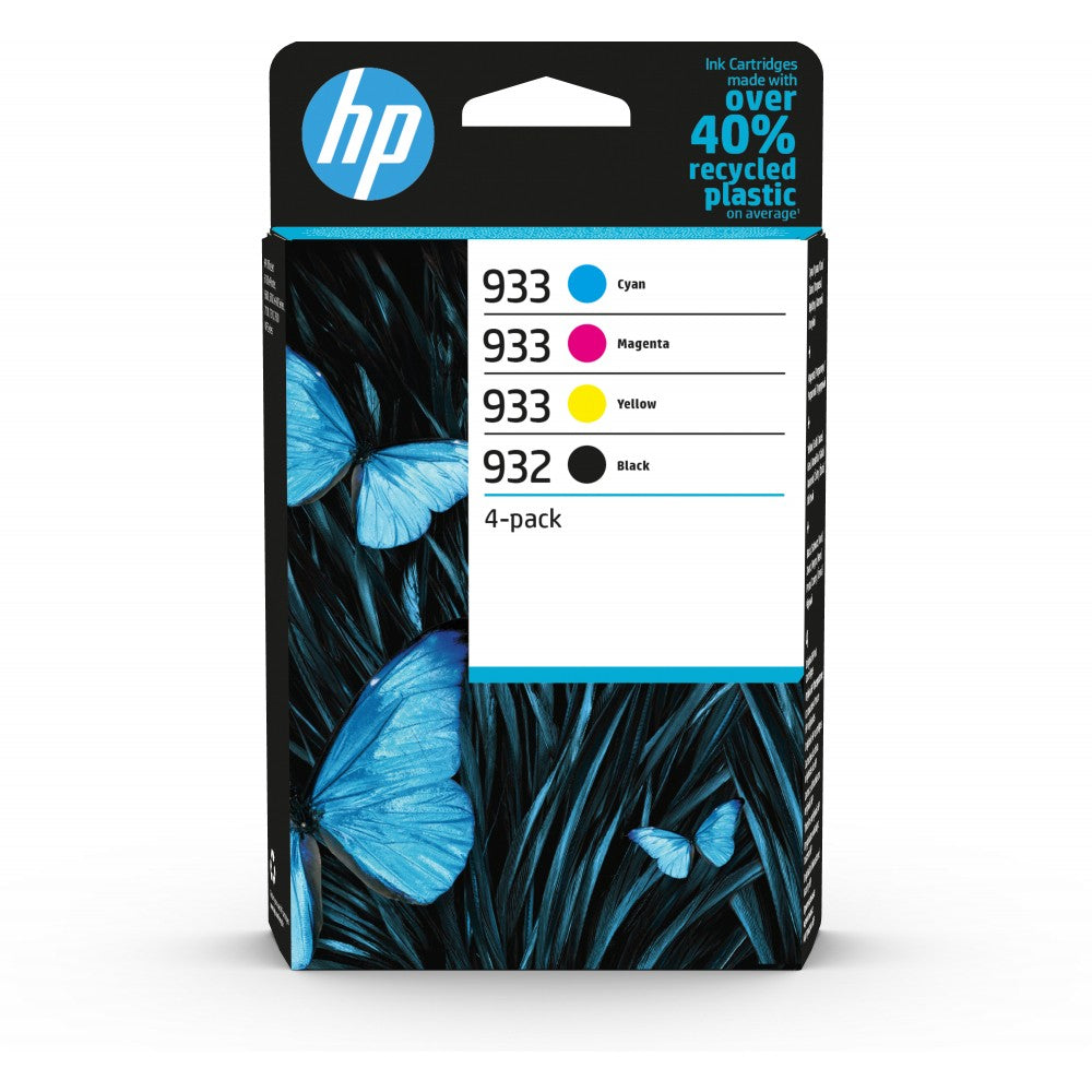 HP 932 svart/933 blátt/rautt/gult Original Inks (Pack of 4)
