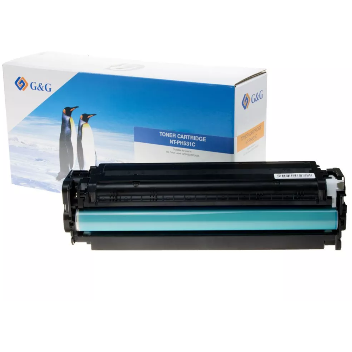 G&G Ninestar samheitahylki: HP 304A/ CC531A / CE411A/ CF381A / Canon 718C Blátt