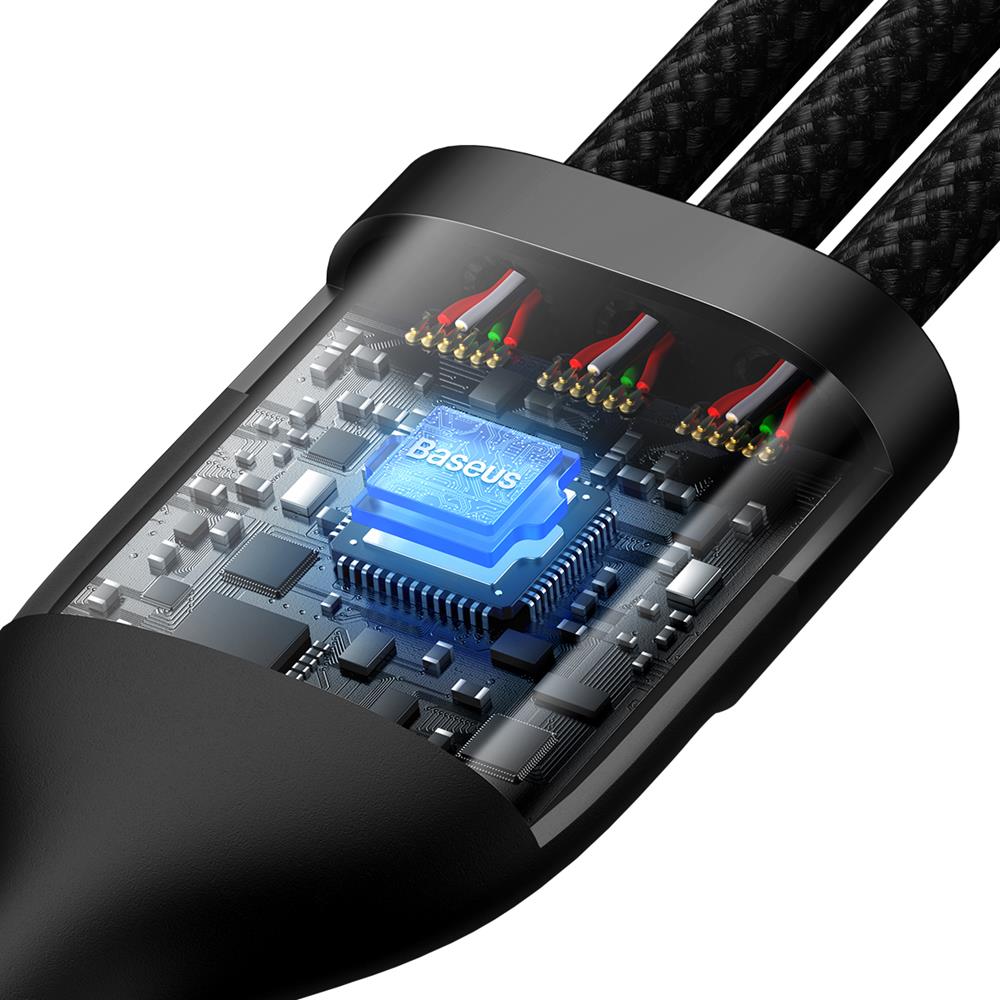 Baseus cable 3in1 Flash II USB - Lightning + USB-C + microUSB 1,2 m 3,5A black