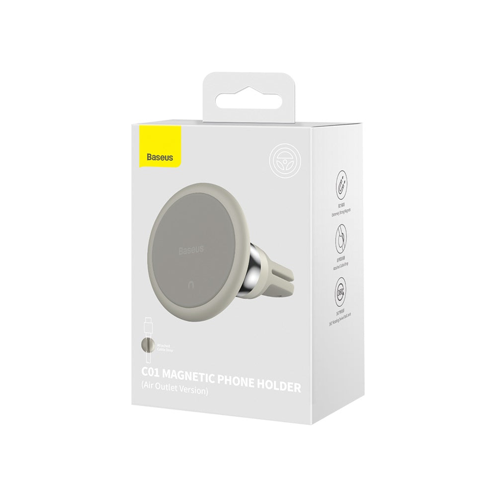 Baseus car holder C01 magnetic creamy-white for air outlet