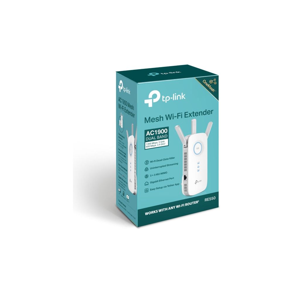 TP-Link RE550 network extender Network transmitter & receiver White 10, 100, 1000 Mbit/s