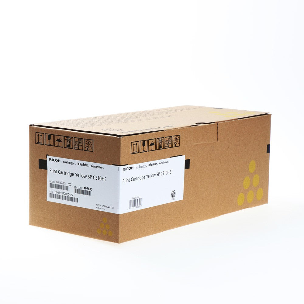 Ricoh Toner Cartridge 407635 High capacity Type SPC310 yellow