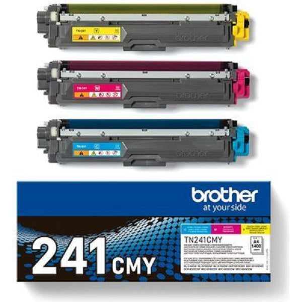 Brother TN-241CMY (Prentars: 3 x 1,400 síður) blátt/rautt/gult dufthylkis - Pack of 3