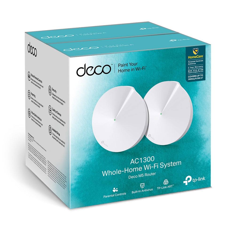 TP-LINK AC1300 Whole-Home Wi-Fi System (DECO M5(2-PACK))