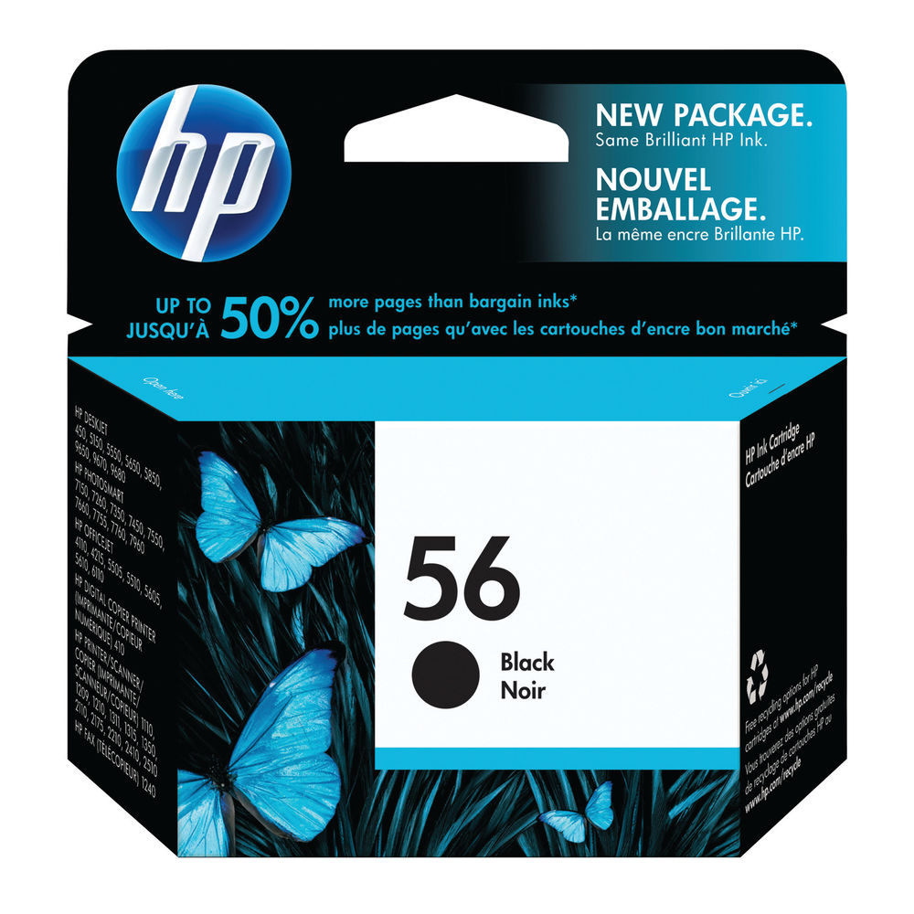 HP C6656A 56 svart blekhylki 19ml