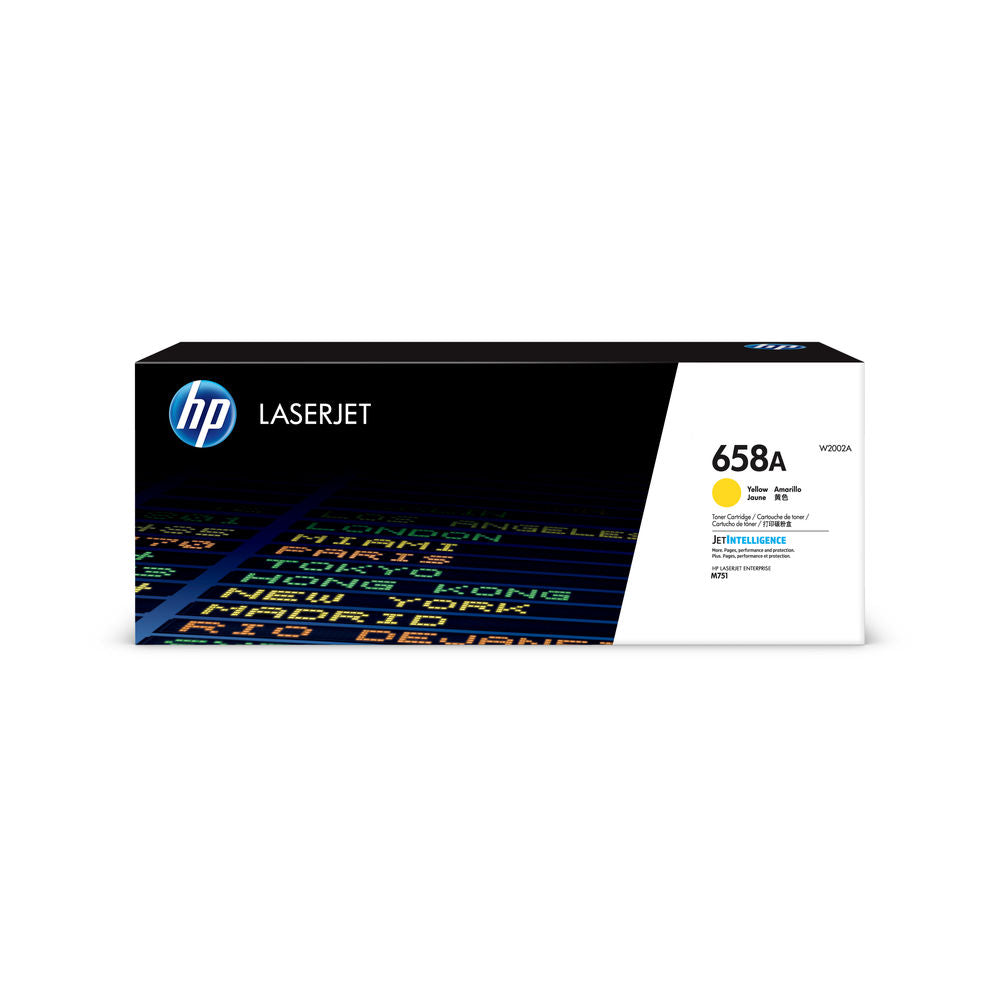HP 658A (Prentar: 6,000 síður)  gult dufthylki