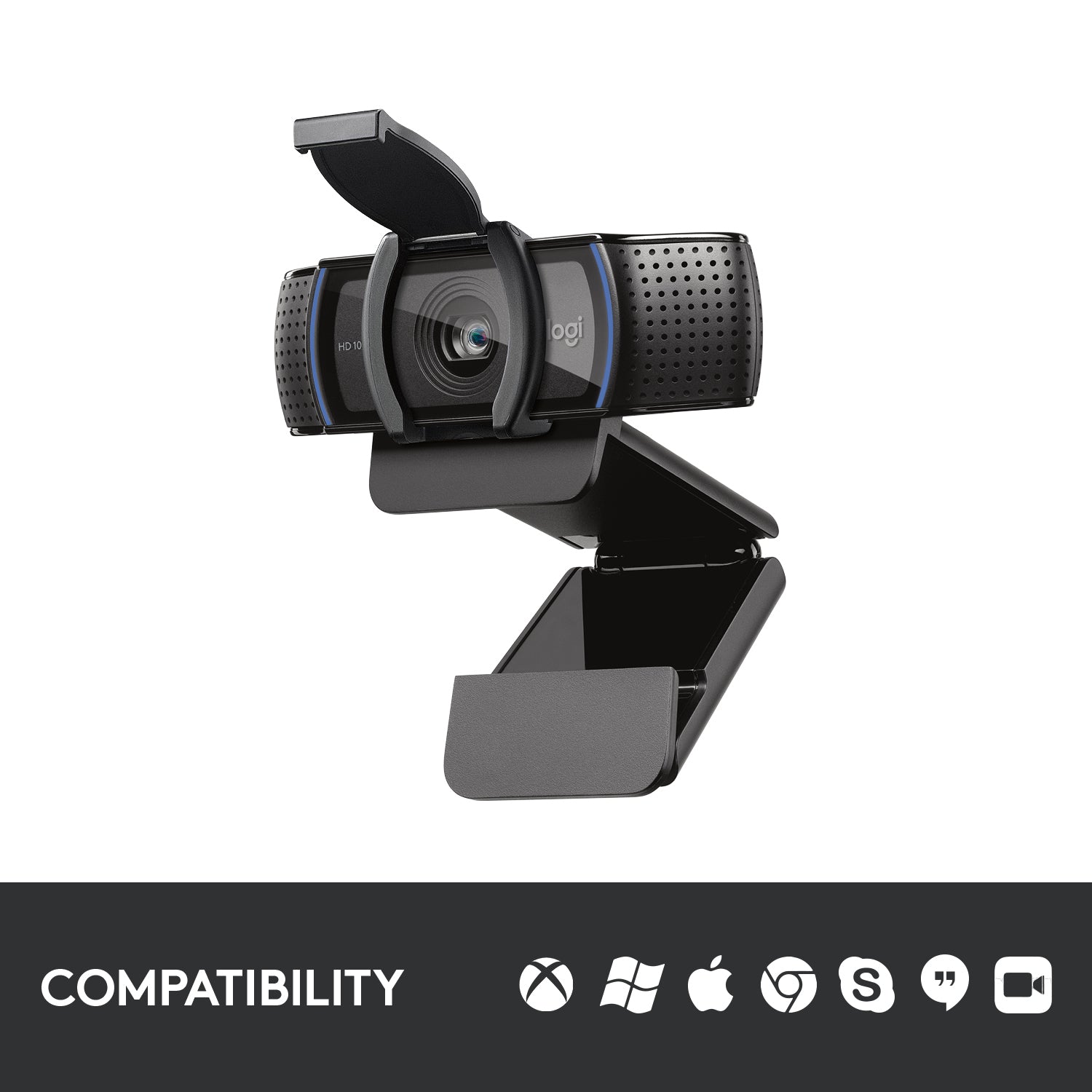 C920S HD Pro vefmyndavél, svört