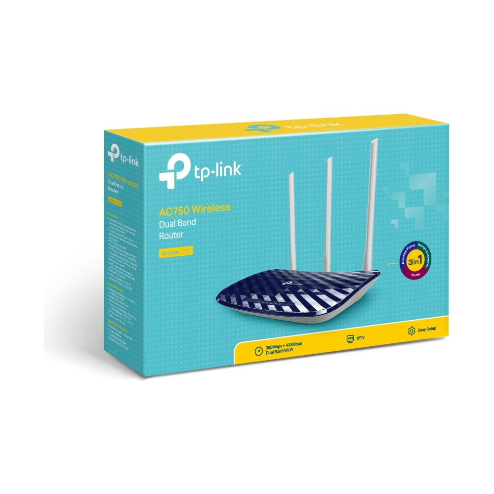 TP-LINK AC750 Dual Band Wi-Fi Router (ARCHER C20)