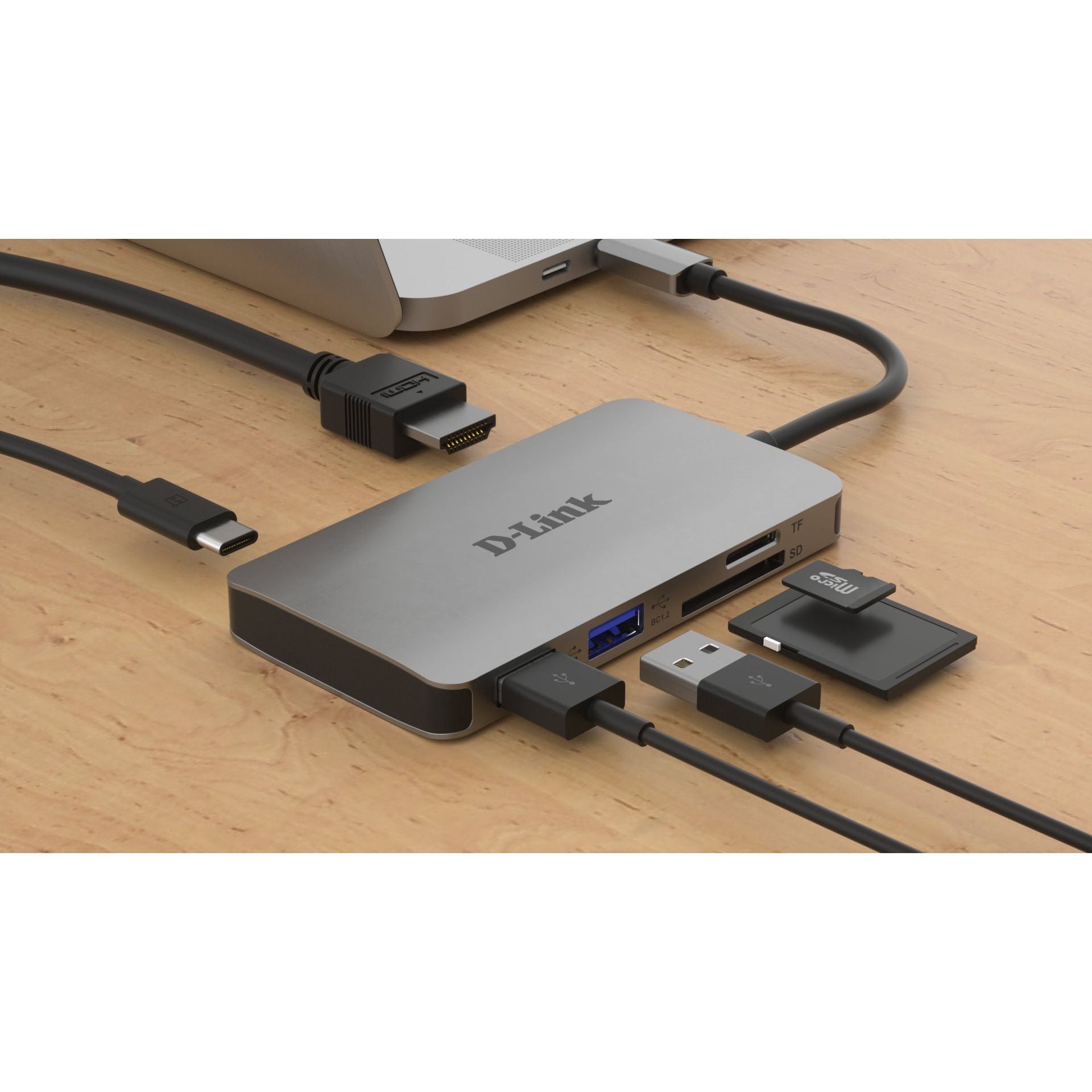 D-Link DUB-M610 laptop dock/port replicator Wired USB 3.2 Gen 1 (3.1 Gen 1) Type-C Aluminium, Black