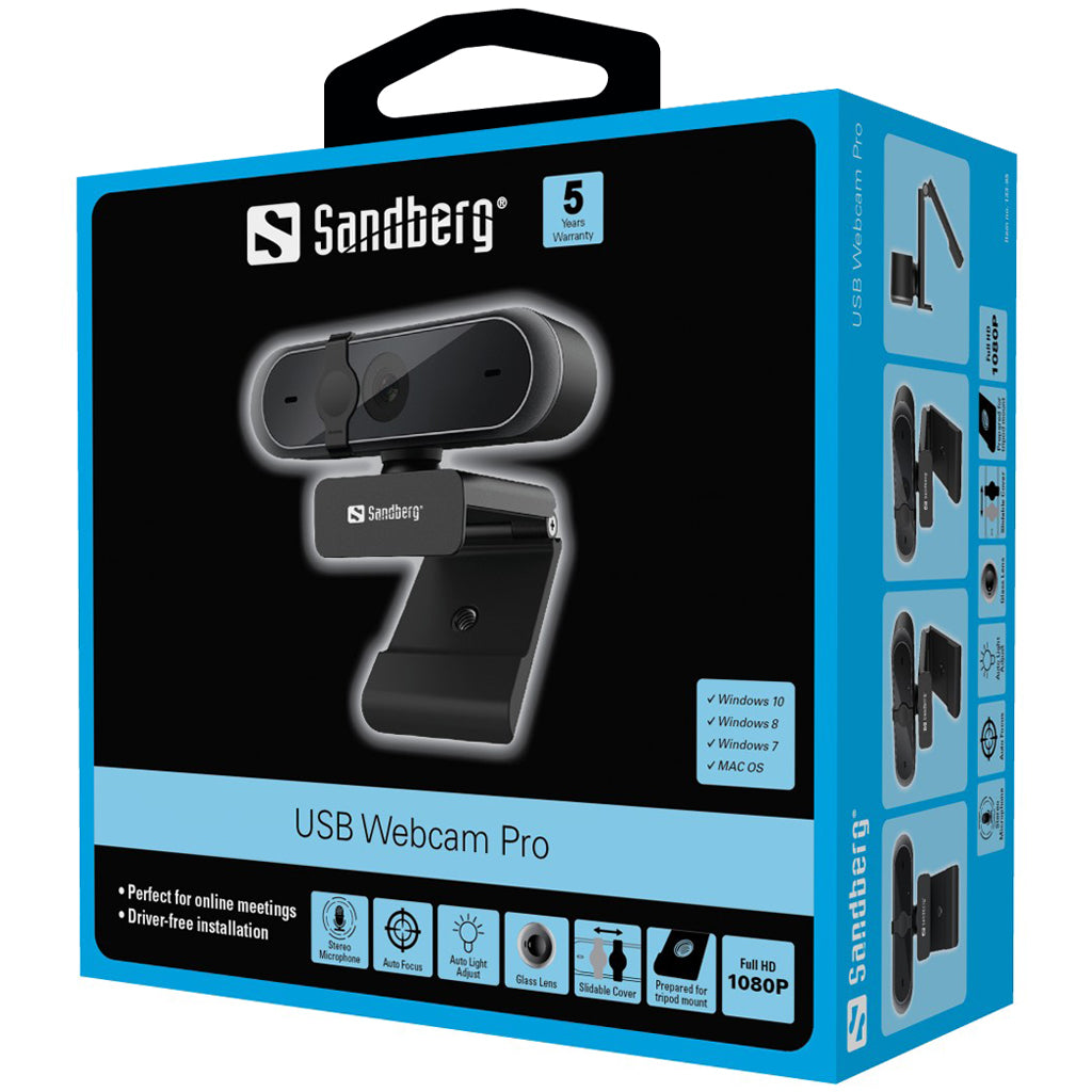 Sandberg USB vefmyndavél Pro, Black