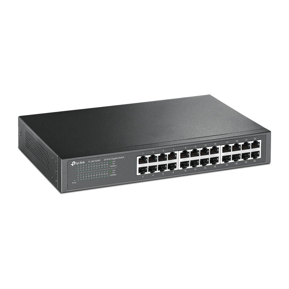 TP-Link TL-SG1024D network switch Unmanaged Gigabit Ethernet (10/100/1000) Grey