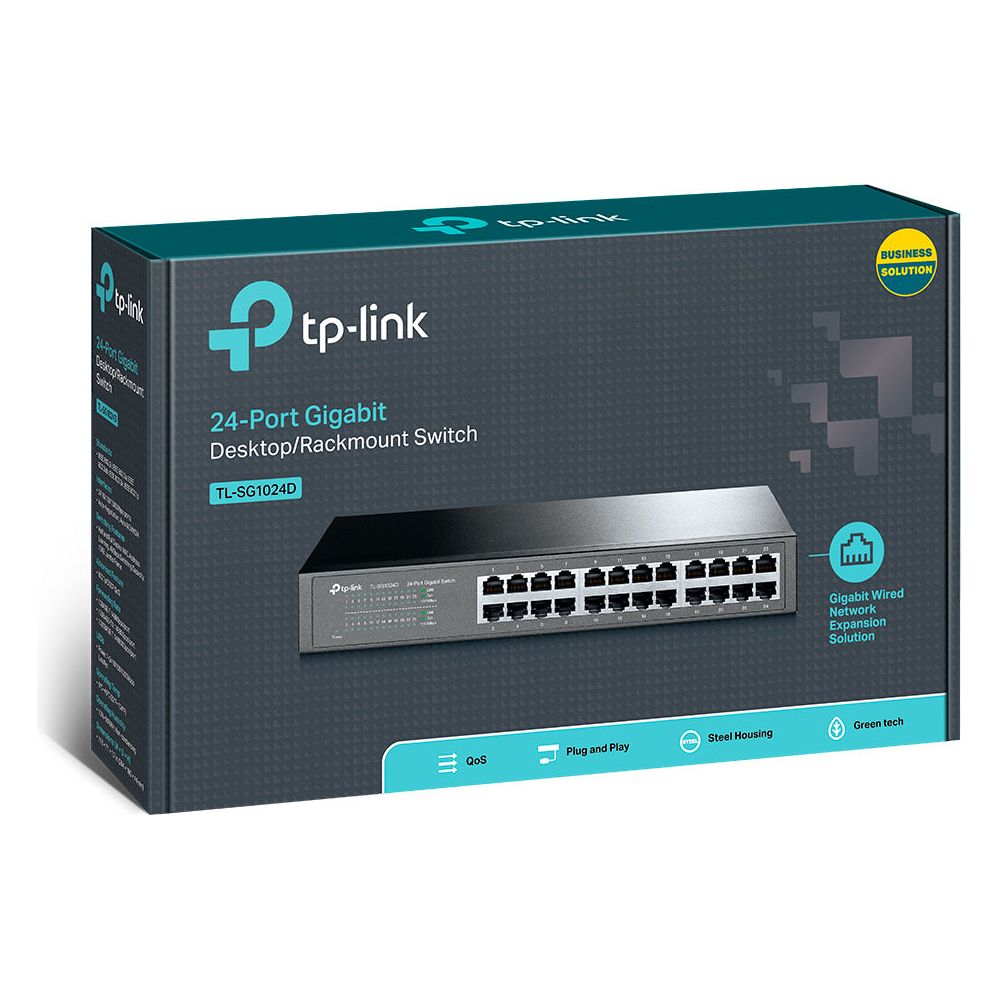 TP-Link TL-SG1024D network switch Unmanaged Gigabit Ethernet (10/100/1000) Grey