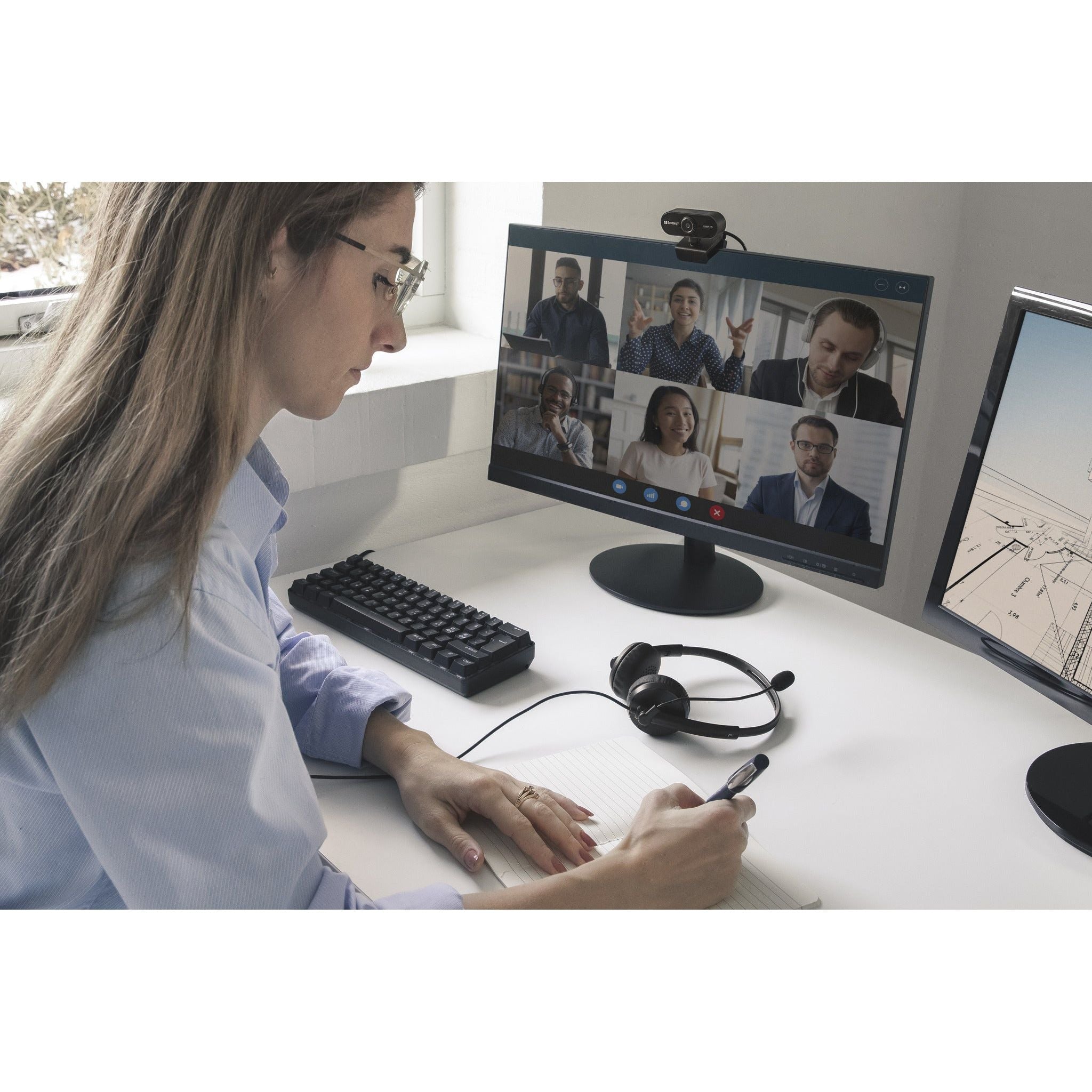 Sandberg USB vefmyndavél Flex 1080P HD, Black