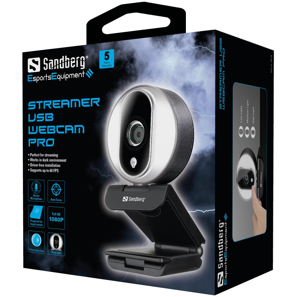 Streamer USB vefmyndavél Pro, Black/Silver