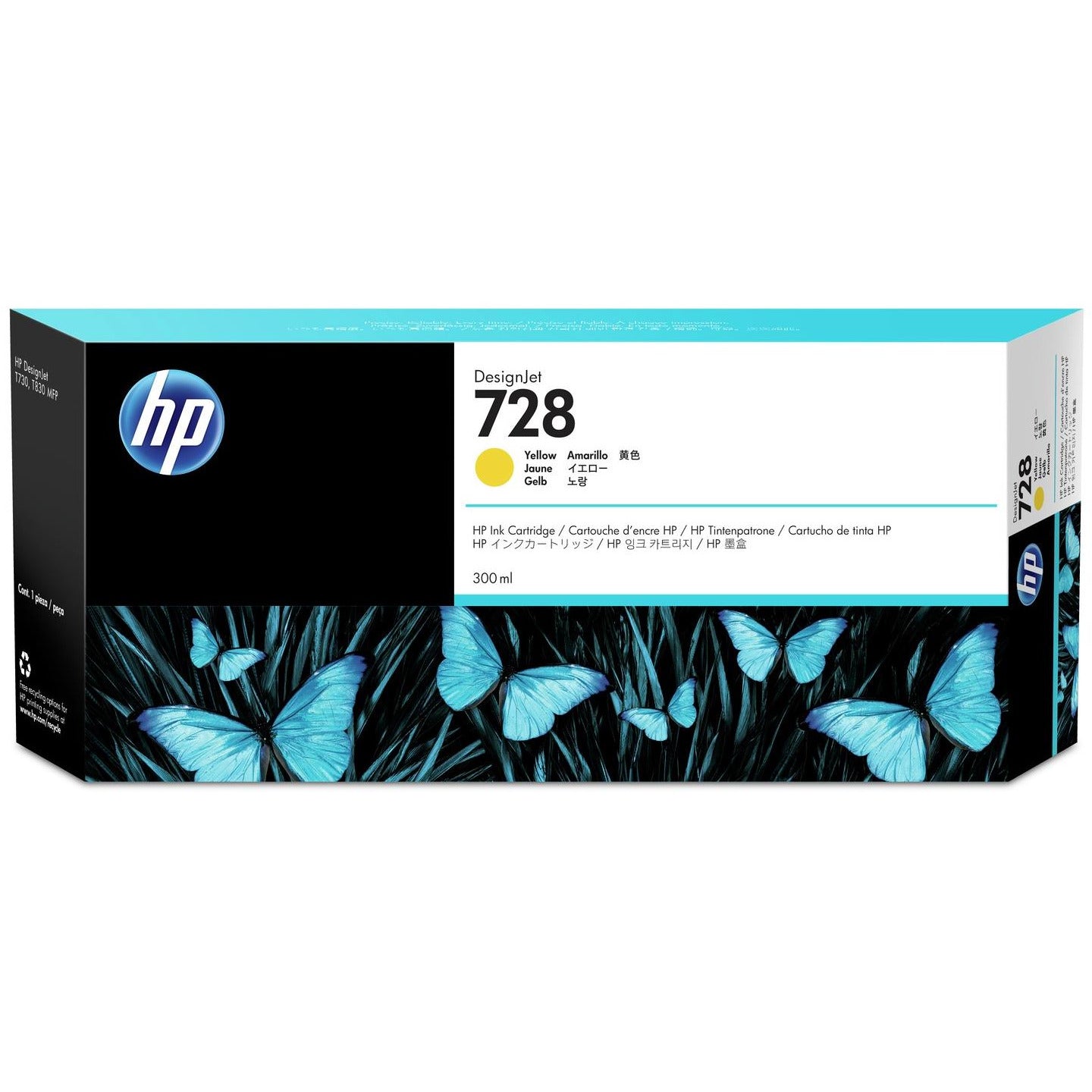 HP DesignJet 728 (300ml) gult blekhylki