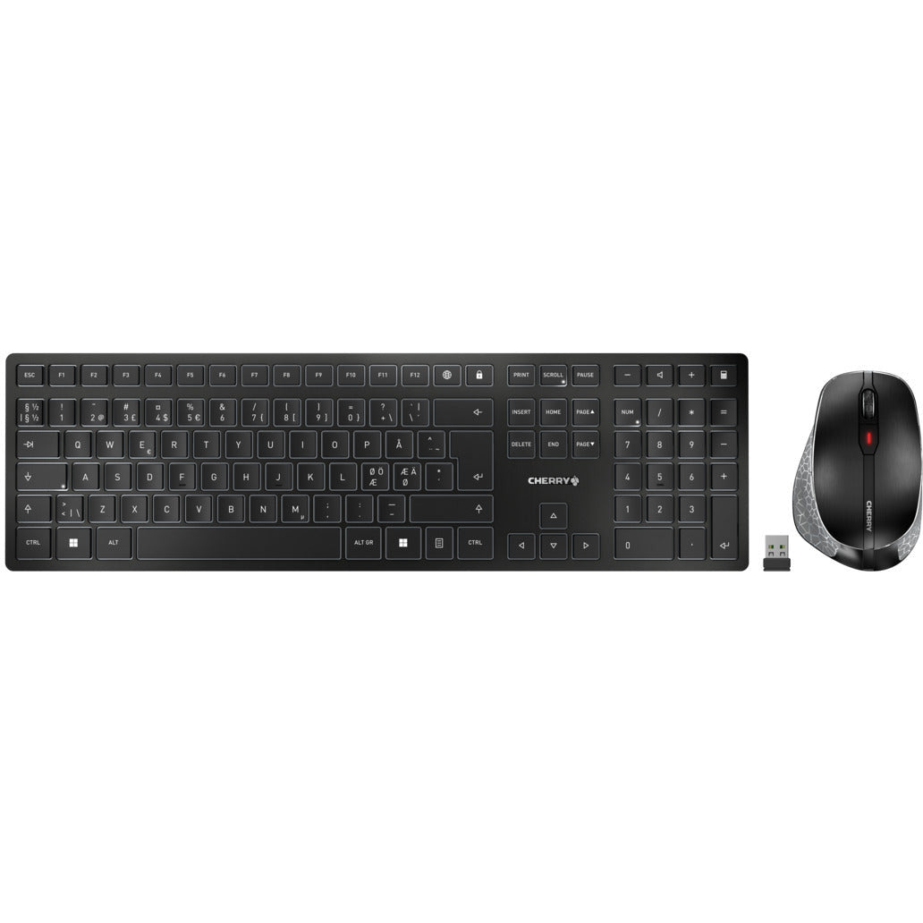 Cherry DW 9500 Slim Wireless Desktop, svart/grátt