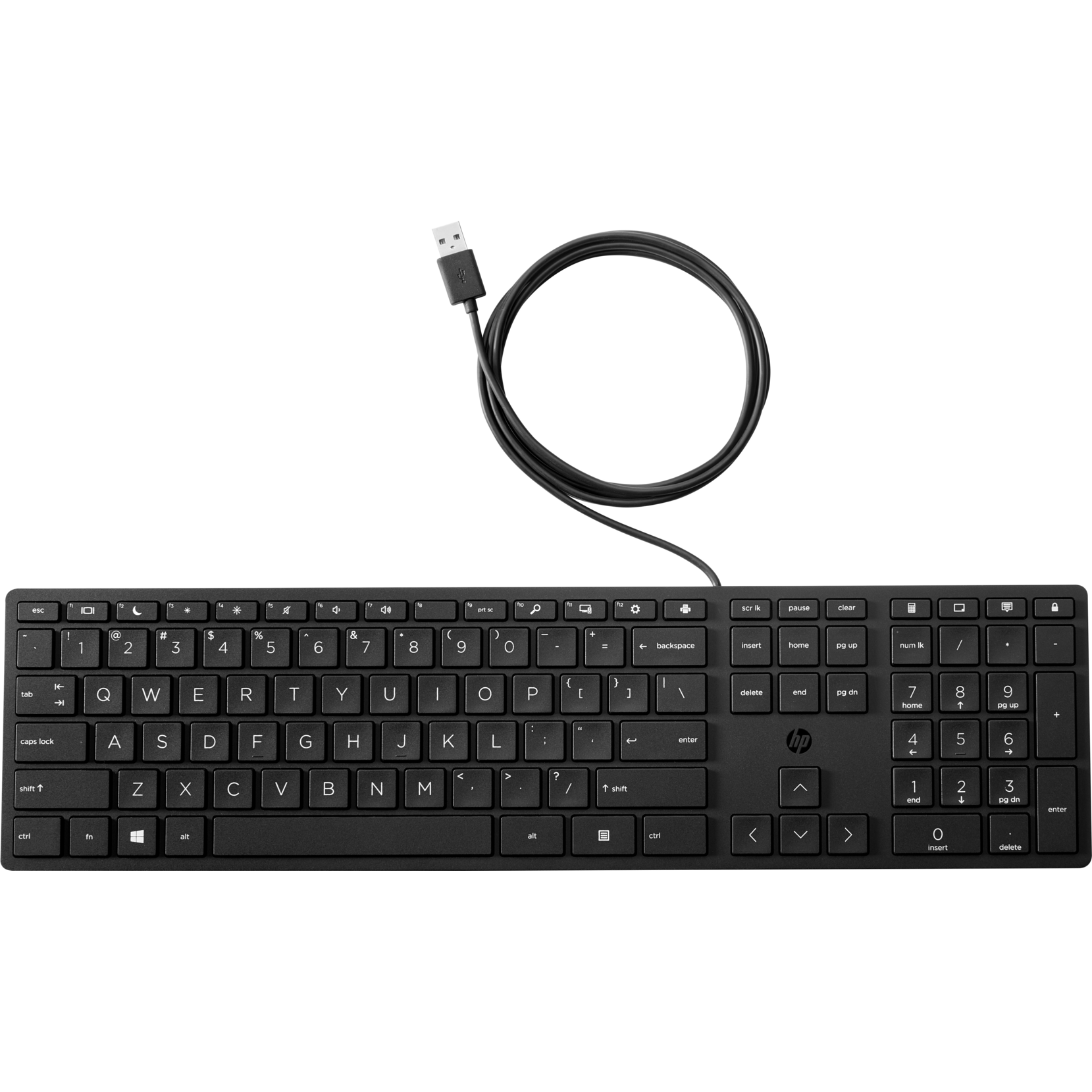 HP 320K Wired Keyboard, svart (Nordic)