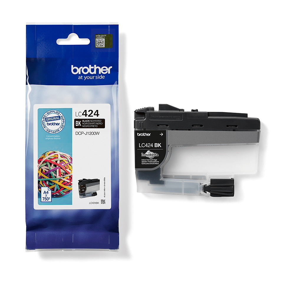 Brother LC424BK (Prentar: 750 síður) svart blekhylki