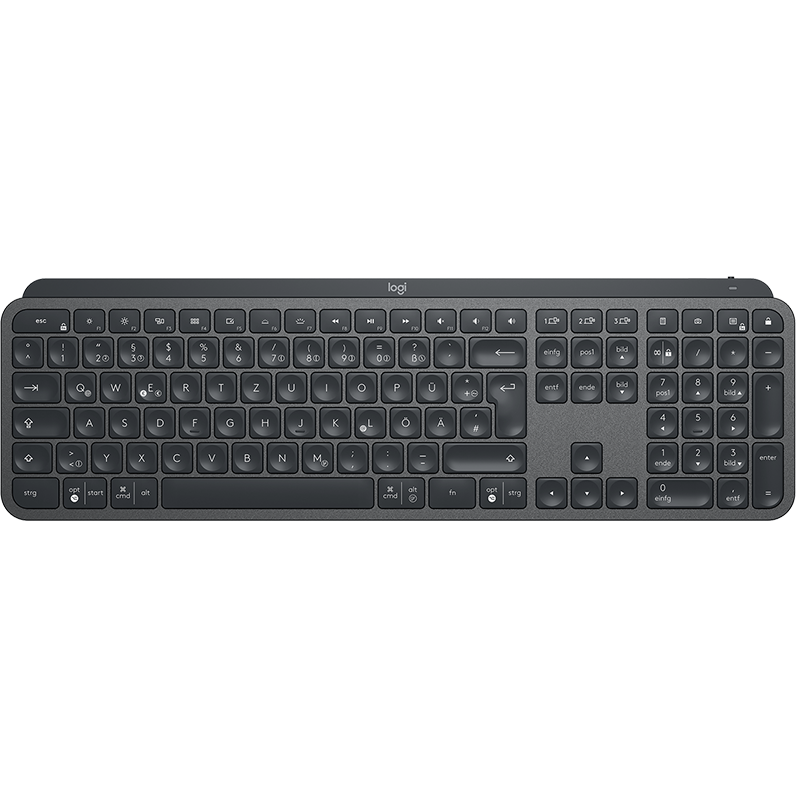 MX Keys Advanced Wireless Illuminated Keyboard, Graphite (No