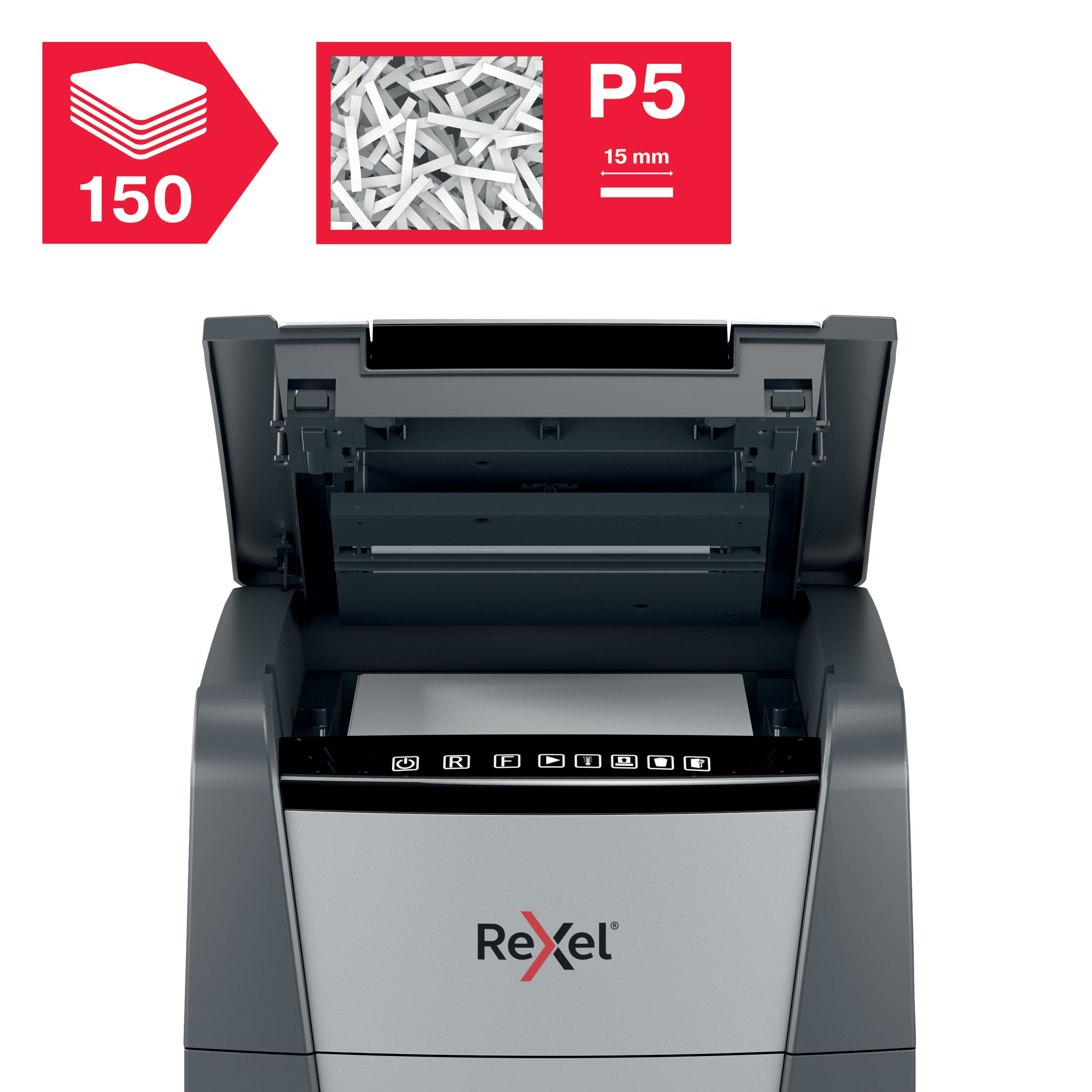 Shredder Rexel Optimum AutoFeed+ 150M P5