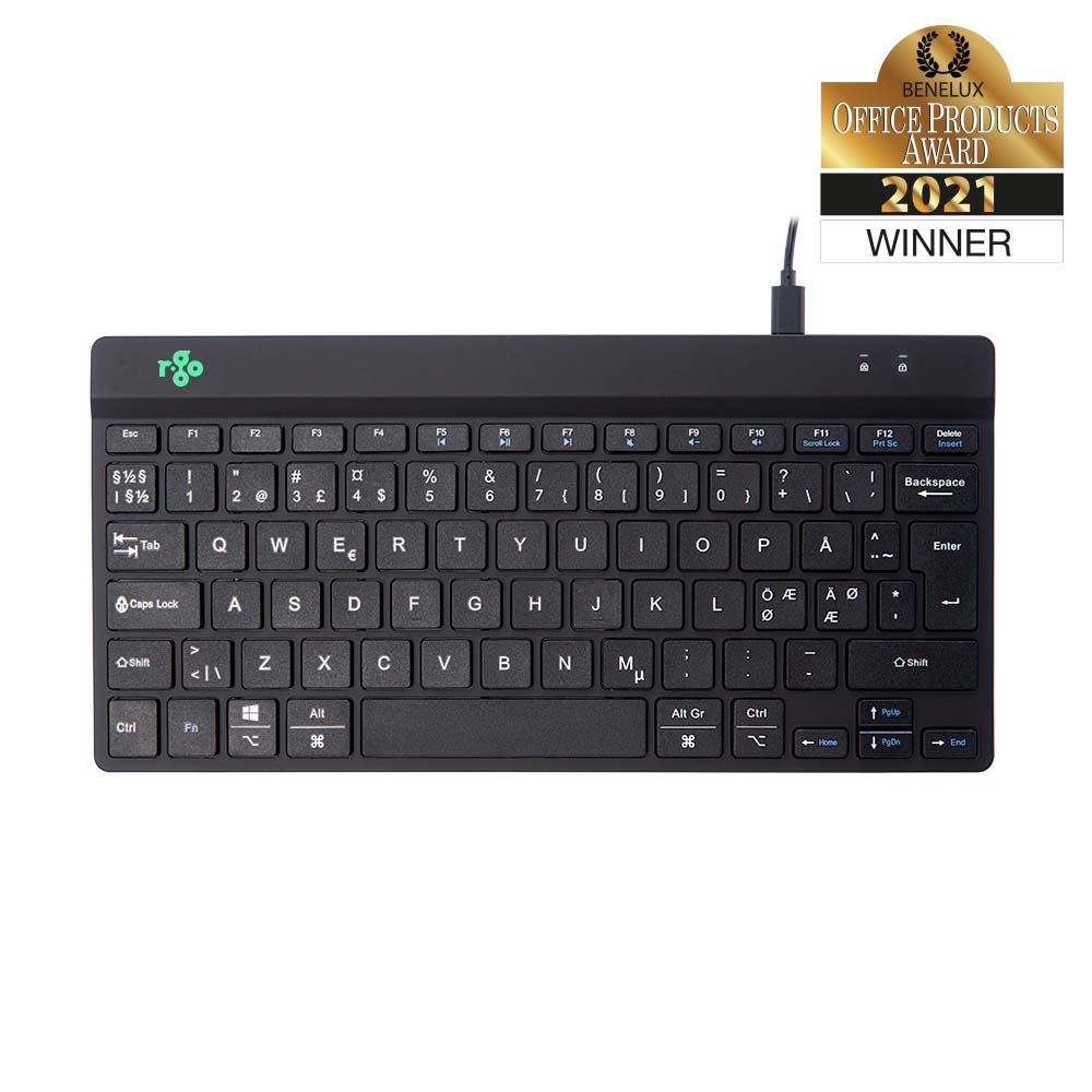 R-Go Compact Break Keyboard, black, wired