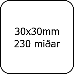 Límmiðar fyrir M110 - 30mm*30mm - 230 stk.