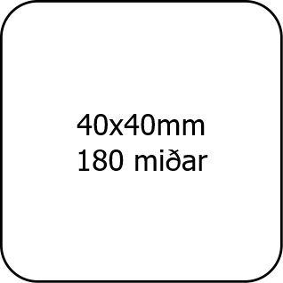 Límmiðar fyrir M110 - 40mm*40mm - 180 stk.
