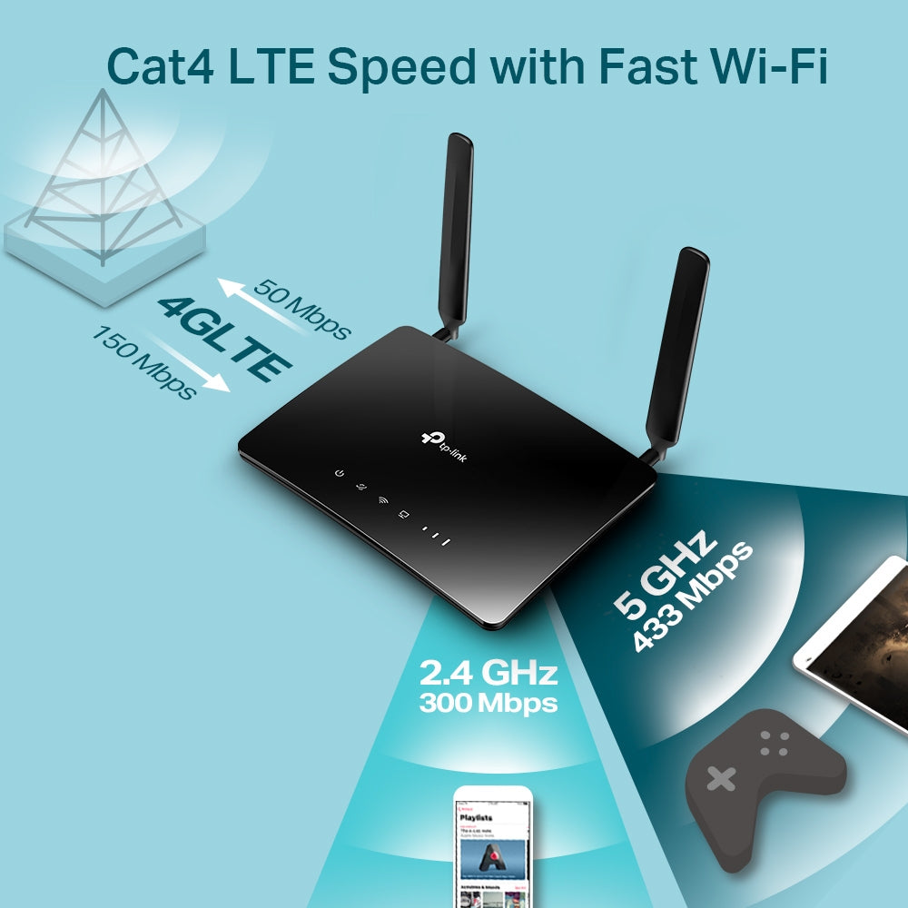 TP-LINK MR200 4GLTE WiFi Dual Band Router (ARCHER MR200)