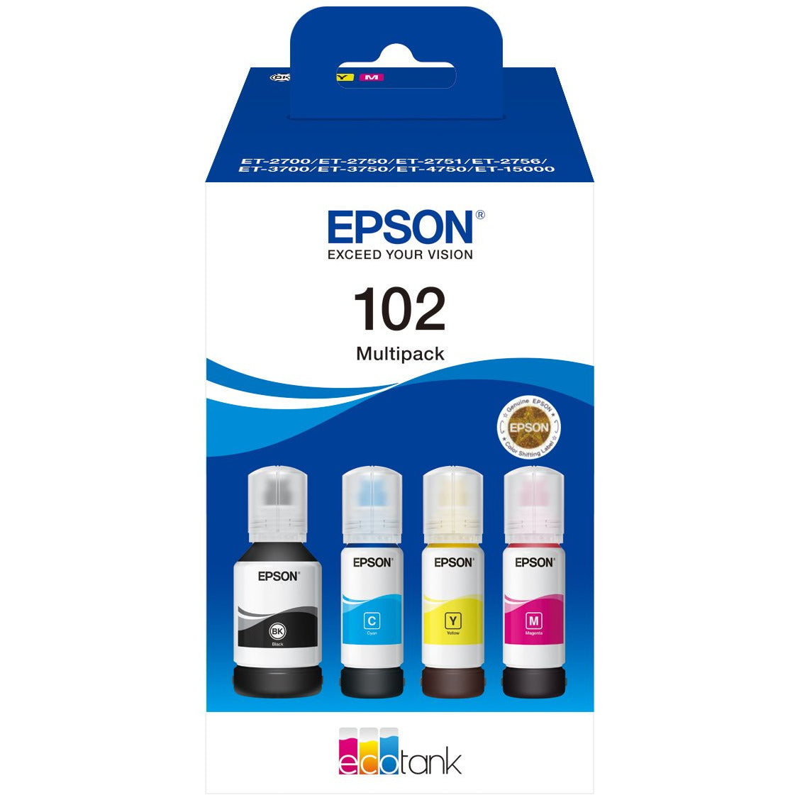 EPSON 102 ECOTANK fjögur blekhylki í pakka